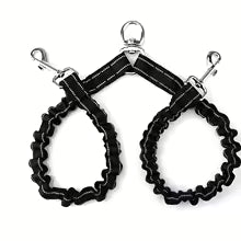 Dual Dog Leash Coupler – No-Tangle Reflective Bungee Lead