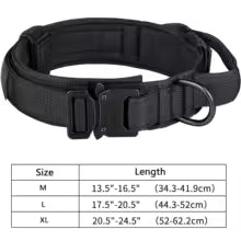 Tactical Dog Collar – Adjustable Military Nylon with Handle & Heavy-Duty Buckle
